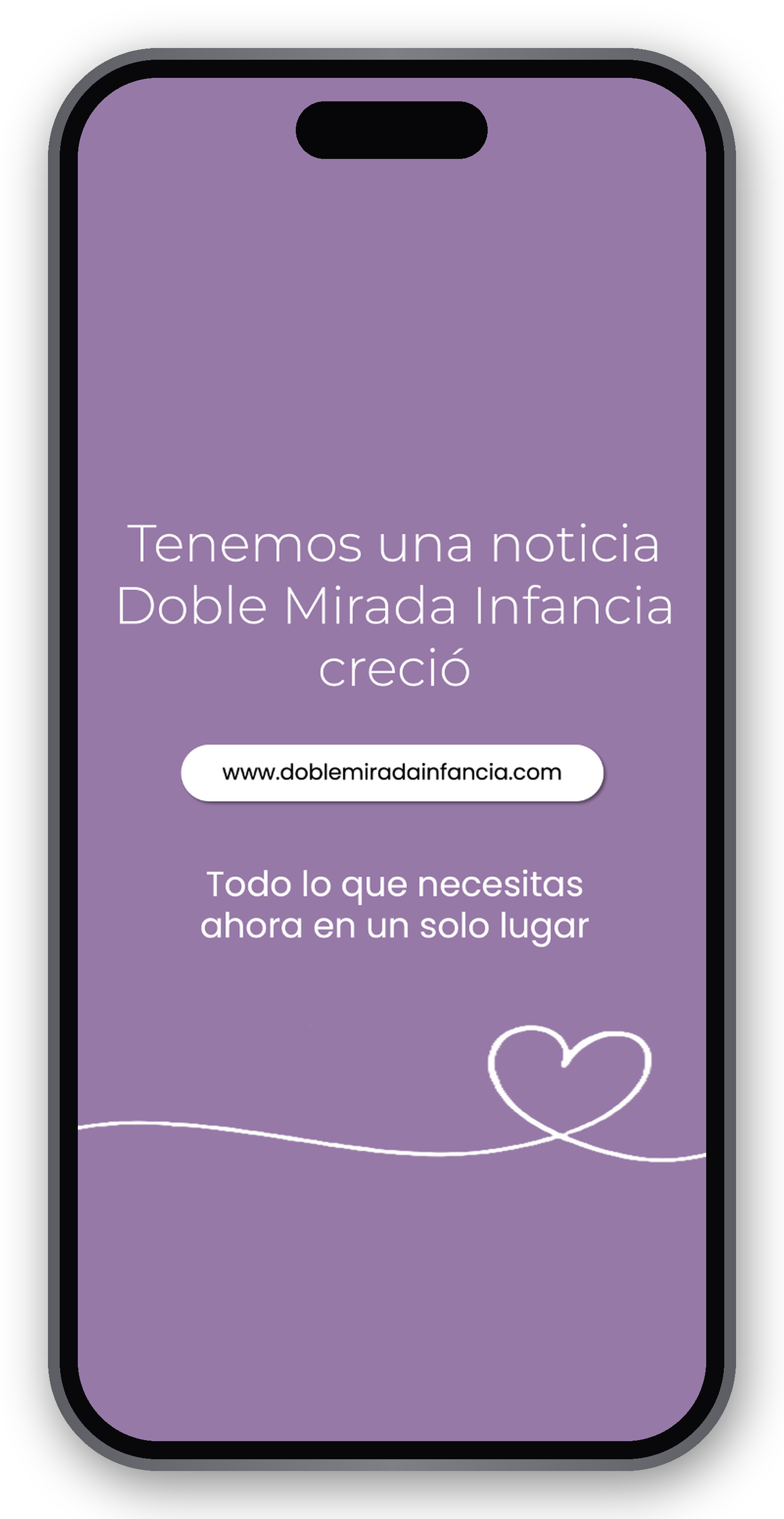 Anuncio de Doble Mirada Infancia en el teléfono: la marca creció